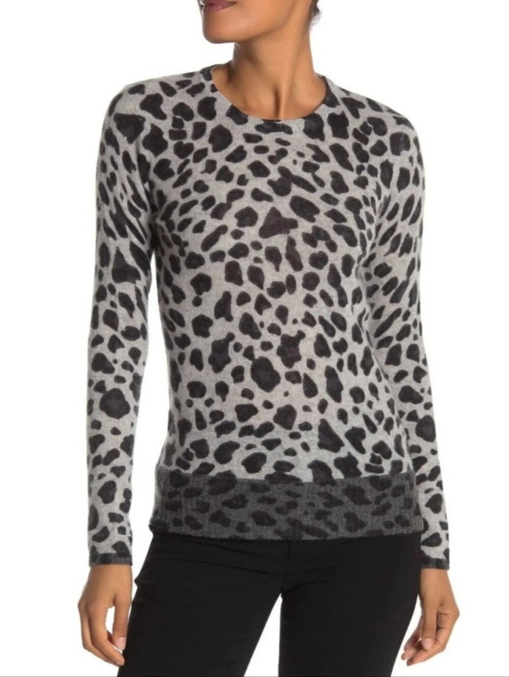 Magaschoni 100% cashmere leopard print sweater